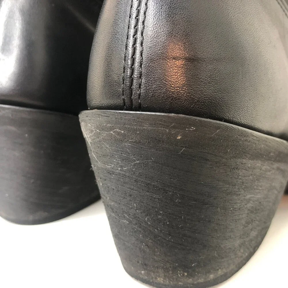 Harley-Davidson Women's Black Leather Cowgirl Boots Sz. 9 GORGEOUS! - Picture 8 of 12